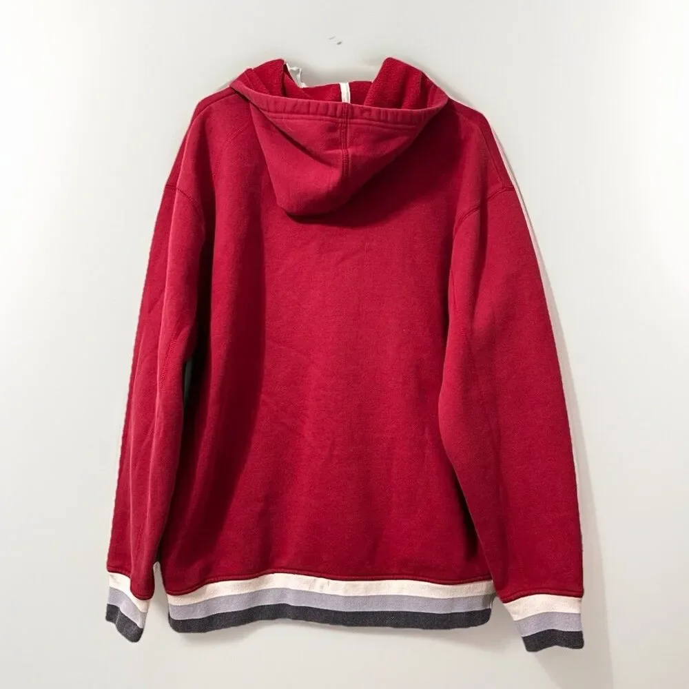 Sean John Vtg Red Men Full Zip Hoodie hip hop 90s Sz XL Logo #19 Embroidered Y2K